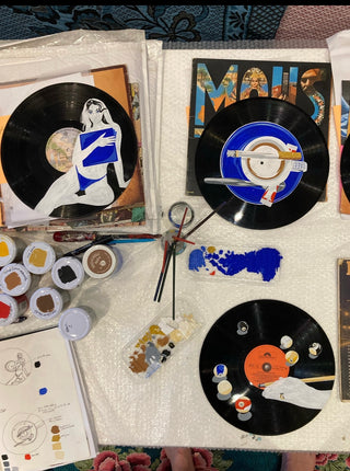 Vinyles « Madame Bleu »