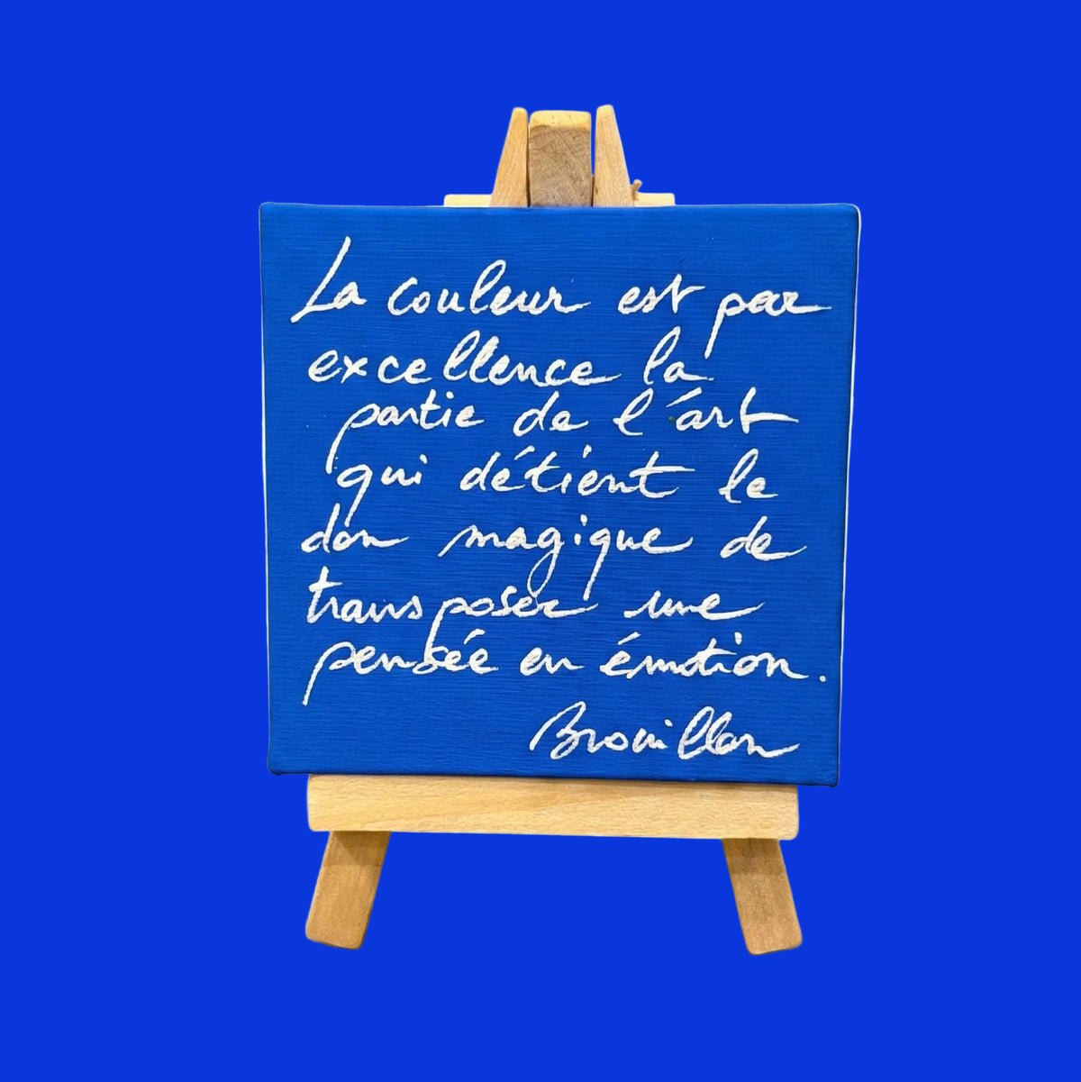 Toile réalisée par la maman de Brouillon.