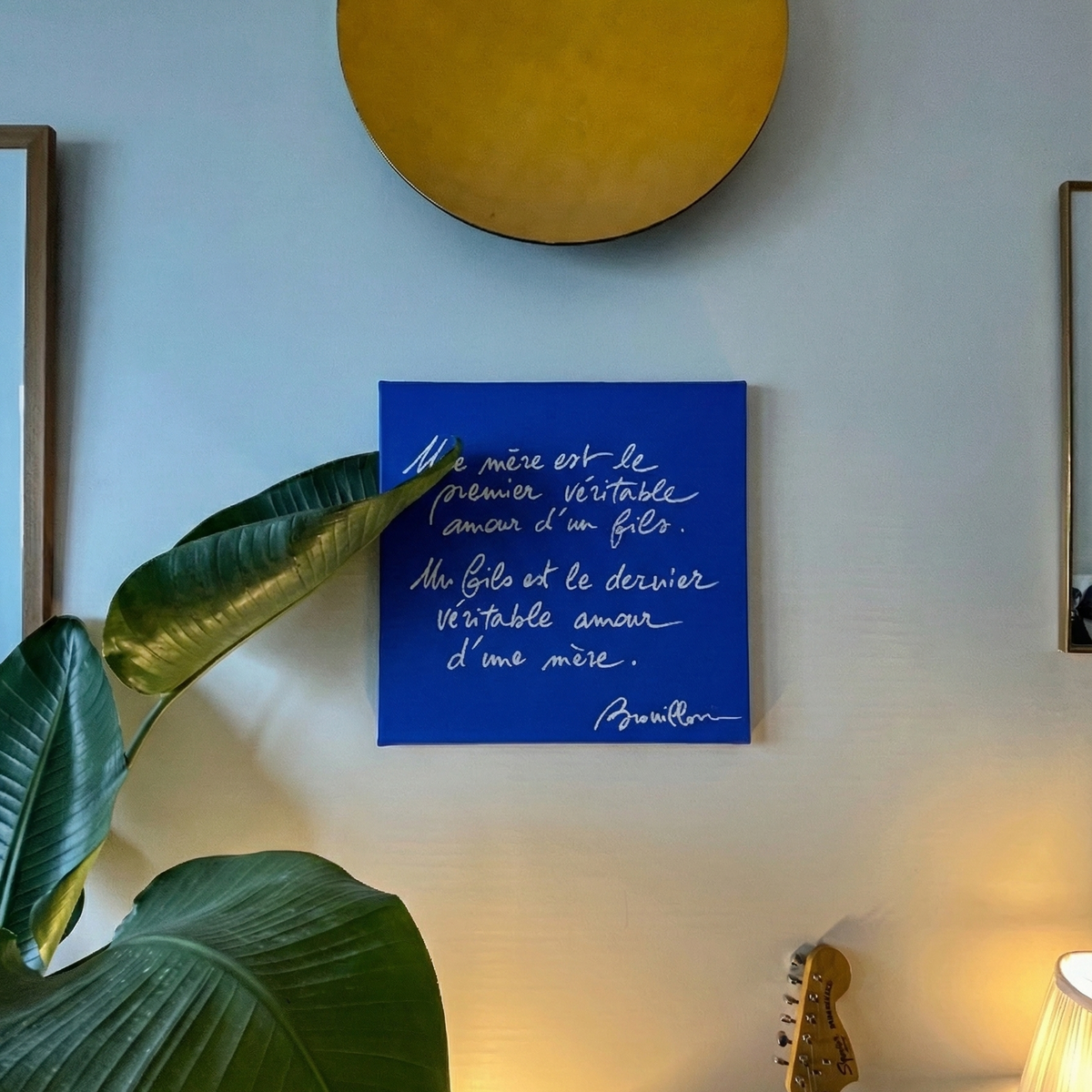 Toile réalisée par la maman de Brouillon.
