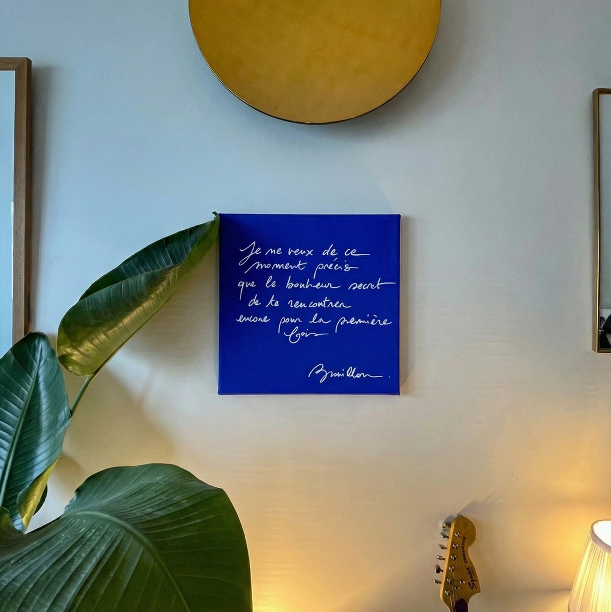 Toile réalisée par la maman de Brouillon.