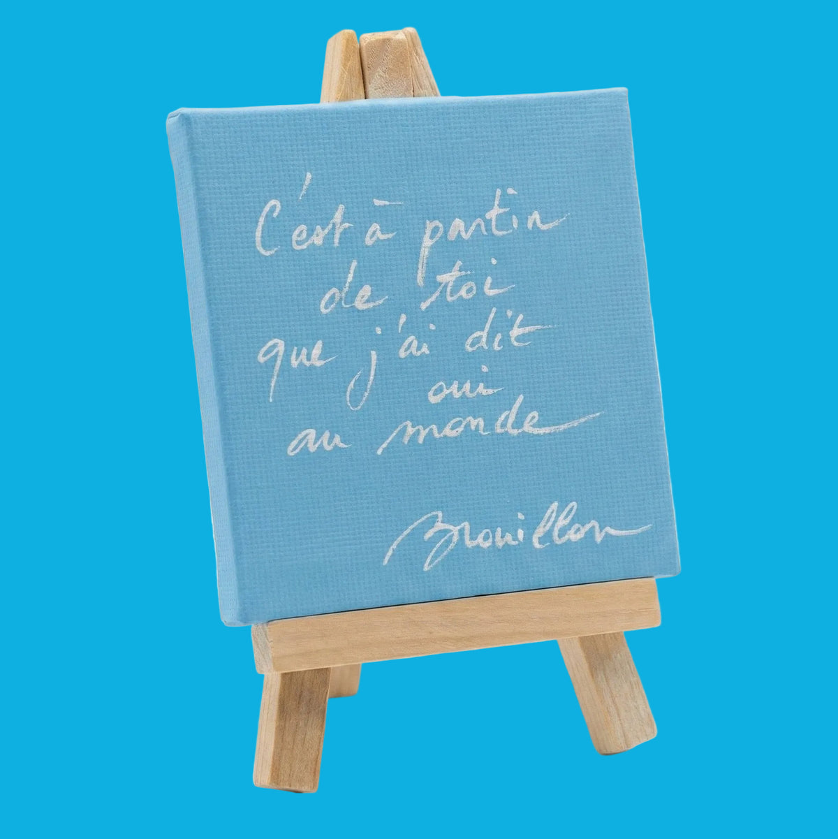 Toile réalisée par la maman de Brouillon.