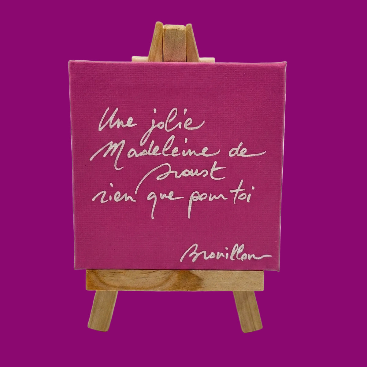 Toile réalisée par la maman de Brouillon.