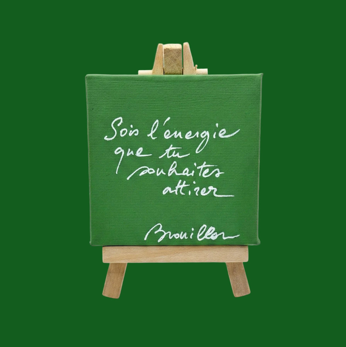 Toile réalisée par la maman de Brouillon.