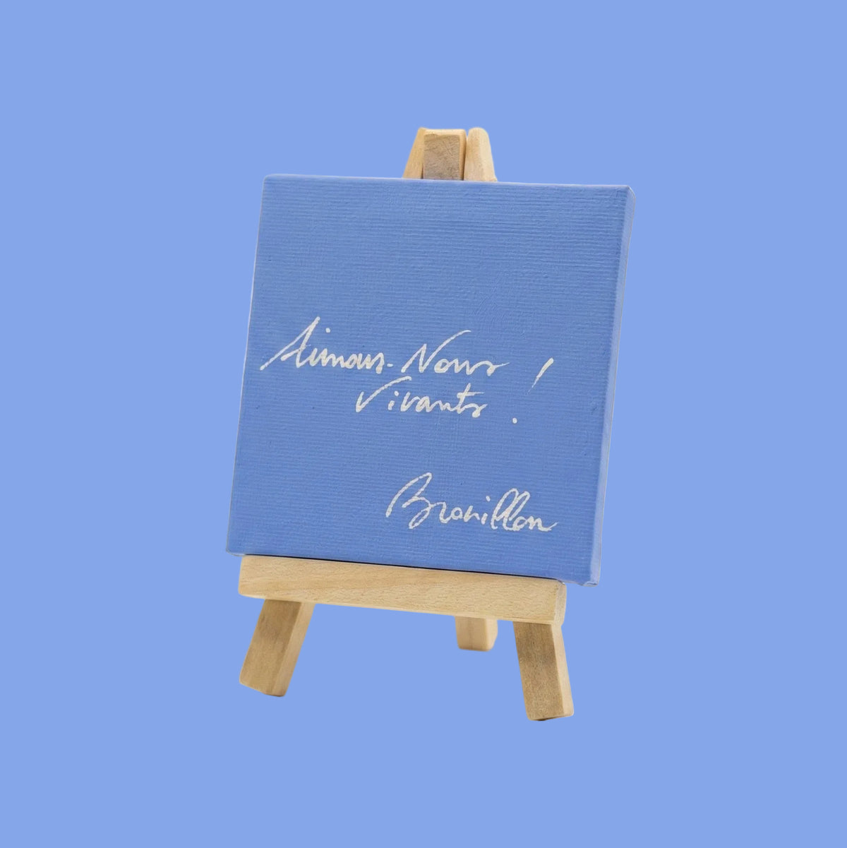 Toile réalisée par la maman de Brouillon.