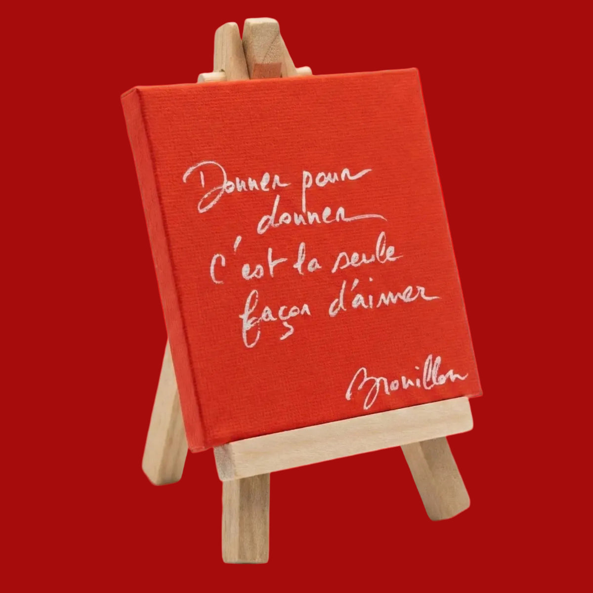 Toile réalisée par la maman de Brouillon.