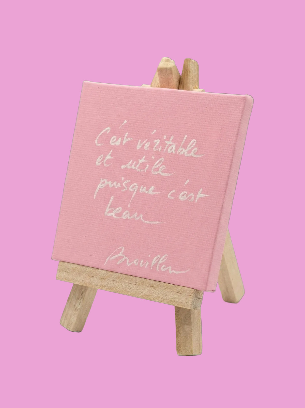 Toile réalisée par la maman de Brouillon.